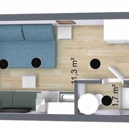 شقة Cozy Paupio Studio For 2 People